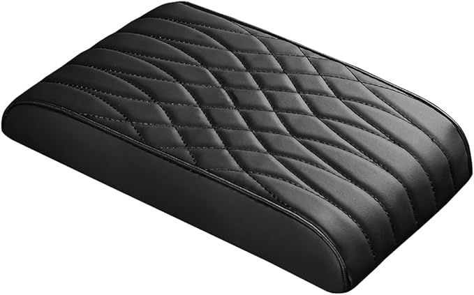BESULEN Car Center Console Cover, Memory Foam Scratch & Wear Resistant Vehicle Armrest Storage Box Cushion Pad, Auto Interior Middle Console Protector, Universal for Sedan RV Pickup (Black)
