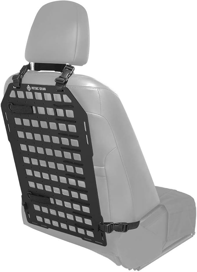 PETAC GEAR Tactical Car Seat Back Organizer | Rigid Molle Panels for Vehicles | Truck Mount Rack Panel for Tactical Gear Accessories. …