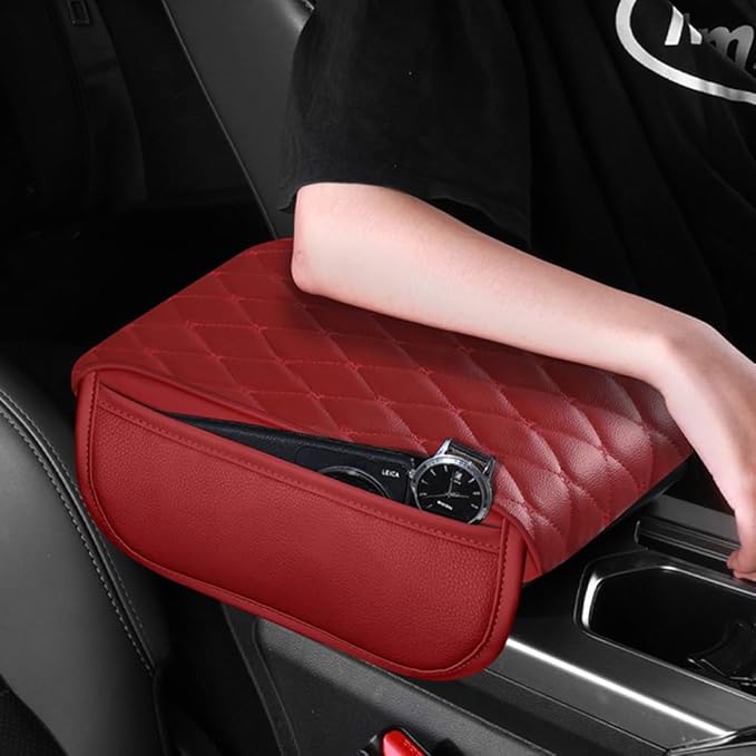 Universal Car Armrest Pad for Lexus RX|RX AL30 AL20 AL10 XU30 RX 450 350 200 270 Leather Armrest Box Center Console Cover Pad Waterproof Arm Rest Protector Decor Accessories,Black01