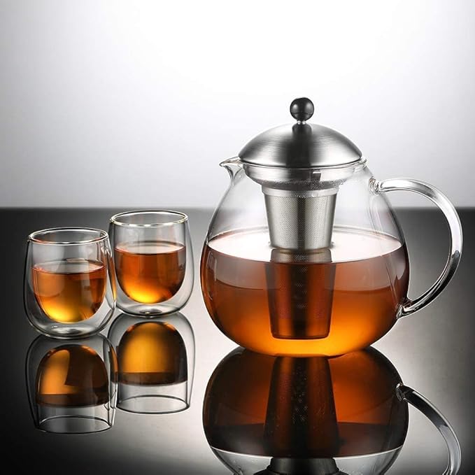 glastal Espresso Cups 4 oz Double Walled Glasses Coffee Mugs Set of 2, Clear Glass Coffee Cups Insulated Espresso Mug 120 ml (full capacity) Borosilicate Double Wall Glass Cup, German Quality
