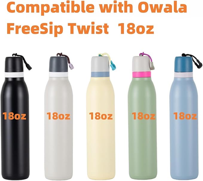 Replacement Lid Compatible with Owala FreeSip Twist Insulated Stainless Steel 18oz 24oz Water Bottle (Rose Red)