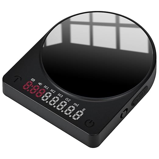 Coffee Scale with Timer 0.1g Precision Mini Espresso Scale Rechargeable Digital Scale for Pour Over,French Press,Drip Coffee,Espresso and Coffee Beans Weighing,Professional Barista Tool
