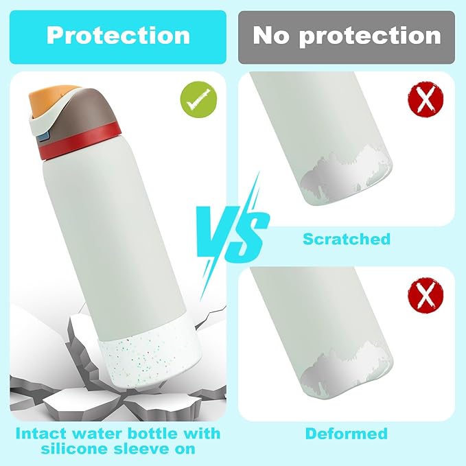 Silicone Boot for Owala Water Bottle 24 oz 32 oz 40 oz, Anti-Slip Protective Sleeve for FreeSip/Twist/Flip Stainless Steel Water Bottles Accessories