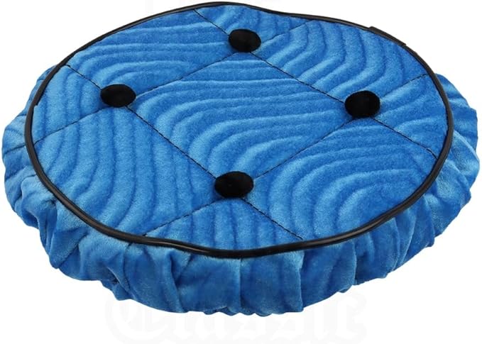 OG Lowrider Classic Bike Cruiser Bicycle Steering Wheel Cover Velour Swirl | Fits 8” Steering Wheels | Multiple Color Options | Lowrider Accessory (Baby Blue)