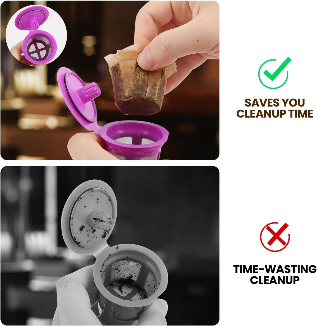 Pro Mael 360 Count Disposable K Cup Filters, Coffee Filter Paper for Keurig Brewers Single Serve 1.0 and 2.0, Use with Reusable K Cup Pods (White)