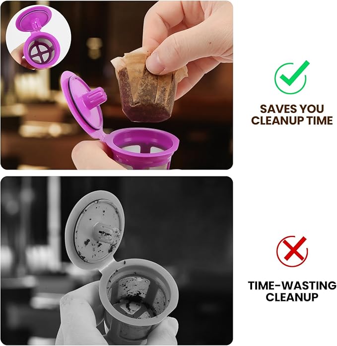 Pro Mael Disposable K Cup Filters - 720 Count, Coffee Filter Paper for Keurig Brewers Single Serve 1.0 and 2.0, Use with Reusable K Cup Pods, Natural Unbleached