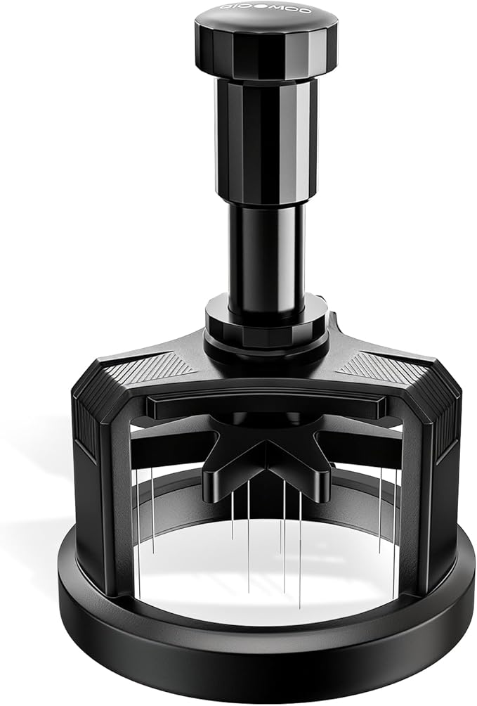 54mm Press & Spin WDT Tool, Espresso Stirrer with 8 Needles, Magnetic Base, Adjustable Depth, Compatible with Breville BES870/BES875/BES878/BES880, Barista Coffee Distribution Tool