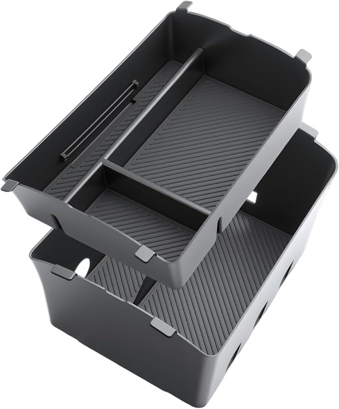 LFOTPP 2026 Palisade Center Console Organizer - 2PCS Upper + Lower 2026 Palisade/Palisade Hybrid Armrest Storage Box Tray - 2026 Hyundai Palisade Hybrid Accessories - Only Fit Calligraphy Trim