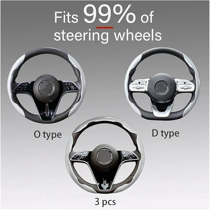 1/2PCS Laser Perforated Steering Wheel Cover, Microfiber Leather and Silicone Non-Slip Grip(1pcs Purple)