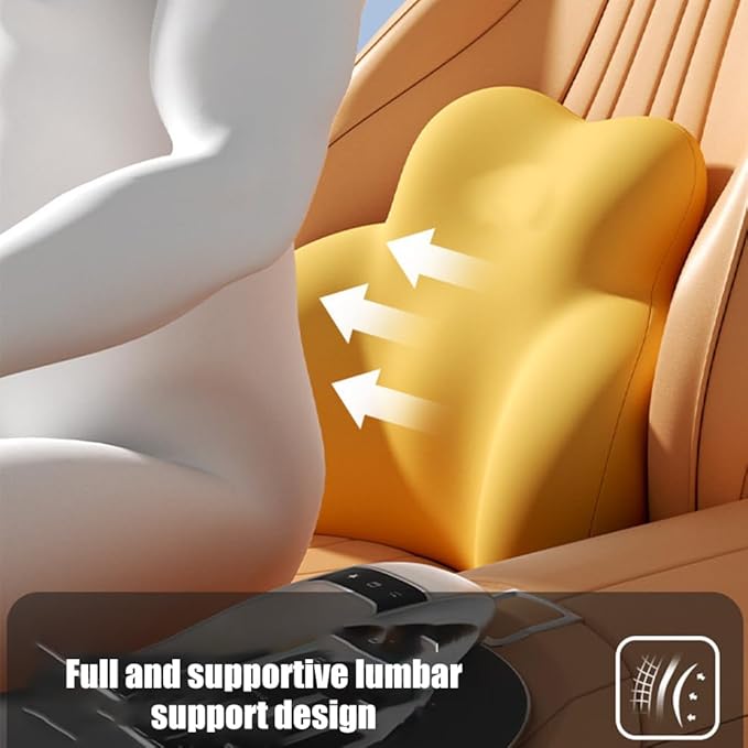 Car Lumbar Support Pillow for Mercedes-Benz R-Class (W251) LWB 2006-2011 2012 2013 Memory Foam Back Support Cushion Breathable Car Seat Lumbar Pad Accessories,Dark Gray
