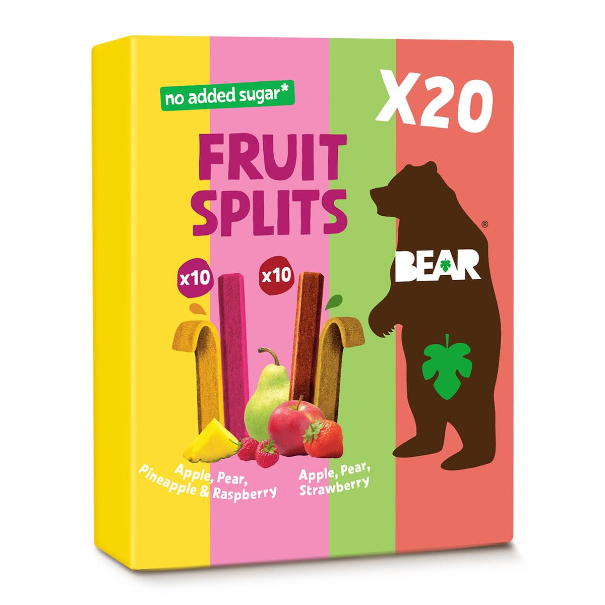 BEAR Real Fruit Snack Rolls - Gluten Free, Vegan, and Non-GMO - Strawberry – 36 Rolls, Healthy School And Lunch Snacks For Kids And Adults, 0.7 Ounce (Pack of 18)