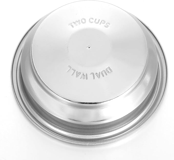 58mm Portafilter Basket, Double Layer Stainless Steel Coffee Filter, Double Cups 58mm Basket Pressurized Porous Filter for Coffee Machine Replacement Accessories, 2 Cups Capacity