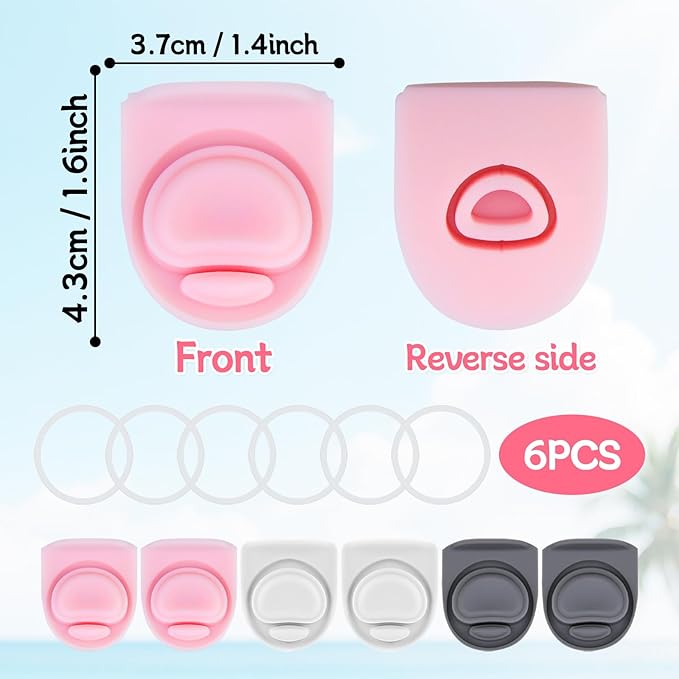6 Sets Replacement Seal Gasket Stoppers for Owala Freesip 16oz 32oz Cap Mouth,Silicone O Sealing Ring Parts Water Bottle Top Lid Accessories for Owala Freesip 16/19/24/32/40oz（3 colors 2