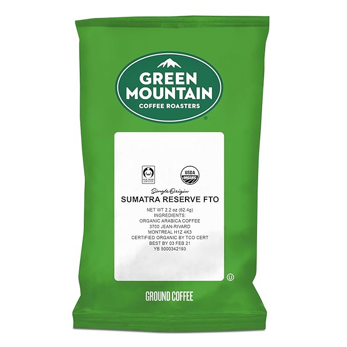 Green Mountain Coffee Roasters Sumatra Reserve FTO, Keurig Fractional Packs, 50 Count, 2.2 oz
