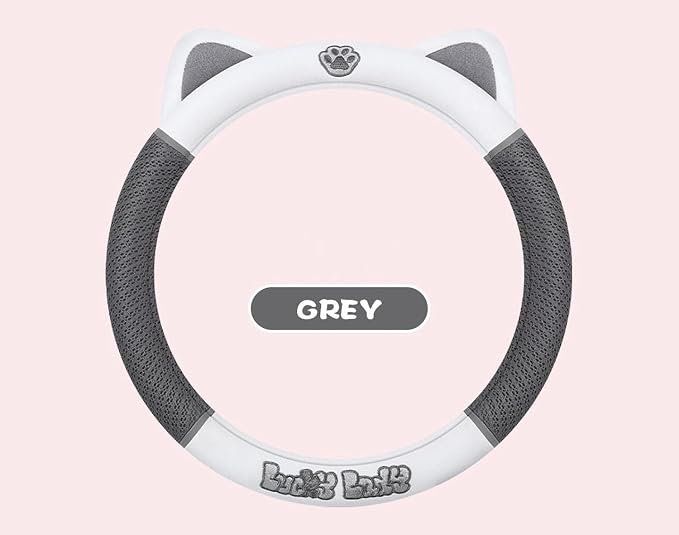 Women's Cartoon Steering Wheel Cover Comfortable, Breathable, Non-Slip All-Season Car Accessory Universal 15-inch Fit Suitable for Sedans, Pickup Trucks, and SUVs
