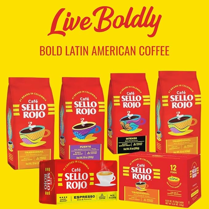 Sello Rojo Espresso Brick, 10 oz (Pack of 12)