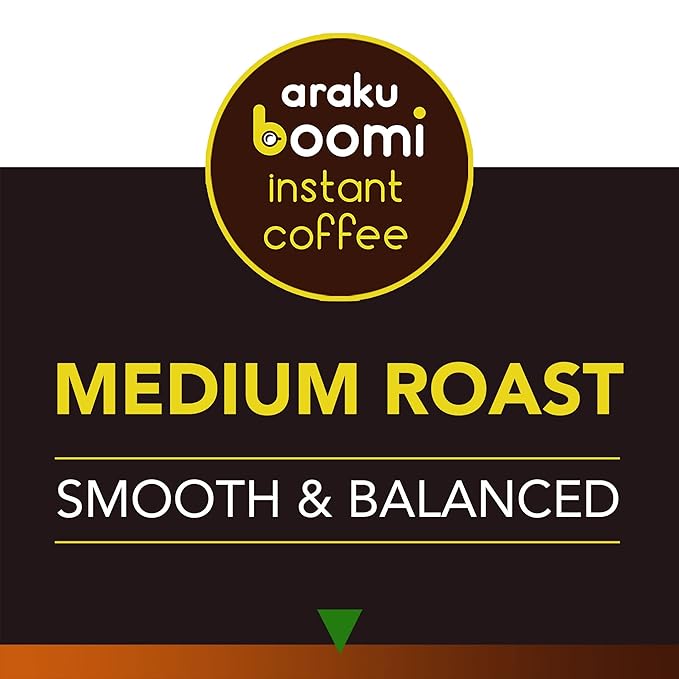 Boomi Premium Single Origin Instant Coffee Powder | Medium Roast, 100% Arabica, Mold & Mycotoxin Free | 7oz Tin (1 Pack)