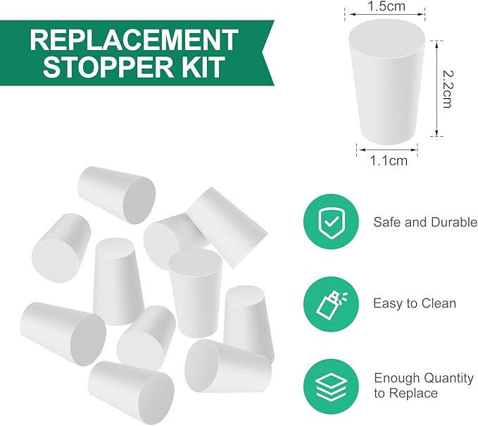 20 Pack Cold Brew Coffee Filters Include 8 Coffee Filter 12 Reusable Replacement Rubber Stoppers Kit for Cold Brew System