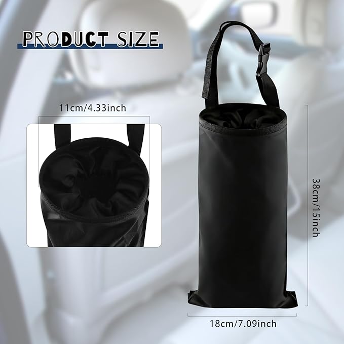 6 Pcs Car Trash Bags Hanging Back Car Garbage Bag Washable Detachable Garbage Bag for Car Trash Bag Hanging Back Seat Outdoor Traveling Home Use