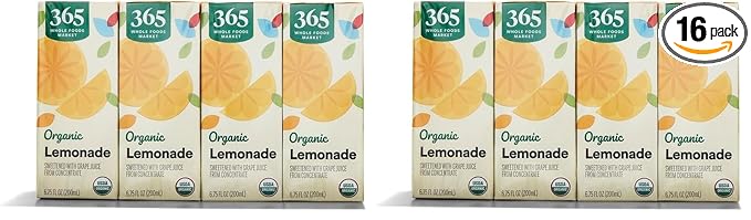 365 by Whole Foods Market, Featuring Wild Kratts, Fruit Juice Sweetened Lemonade (8-6.75 Fl Oz Boxes), 54 Fl Oz (Pack of 2)