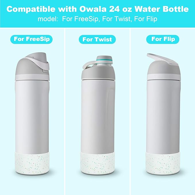 Silicone Boot for Owala Water Bottle 24 oz 32 oz 40 oz, Anti-Slip Protective Sleeve for FreeSip/Twist/Flip Stainless Steel Water Bottles Accessories