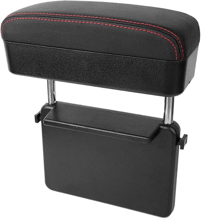 Car Armrest Storage Box, Universal Car Center Console Arm Rest Cushion with Adjustable Height, Car Seat Gap Filler Organizer, Car Armrest Support Elbow Pad for Most Car Models