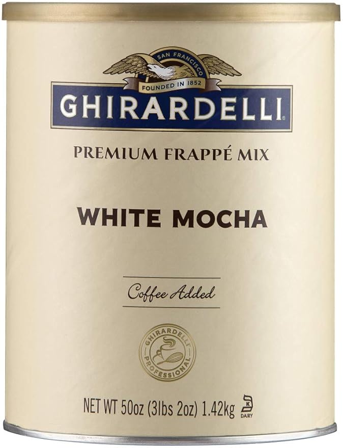 Ghirardelli Mix, White Mocha Frappe, 49.92 oz,(Pack of 1)