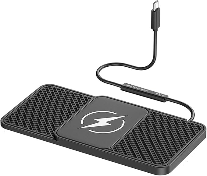 Wireless Car Phone Charger for Kia Optima GT/T-GDI, Type C/USB 20W Fast Charging Pad, Non-Slip Charging Station for Travel Home Office Desk, Lightweight,Type-C