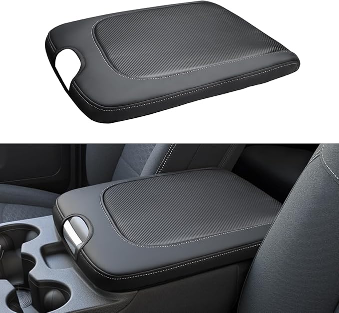 INTGET Center Console Cover for 2013-2018 Dodge Ram 1500 2500 3500 & 2013-2026 Ram 1500 Classic/2500/3500 Accessories Interior Middle Armrest Arm Rest Cushion Protector(Fit for Jump Seat Console)