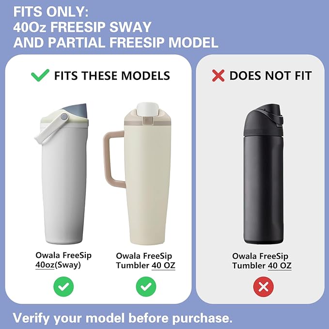 40 OZ Replacement Lid for Owala Freesip Sway Tumbler, One Button Water Bottle Top Replacement Cap with Handle Compatible with Owala FreeSip Sway, BPA-Free, Leakproof, Lockable