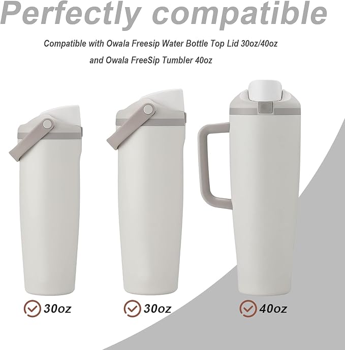 Replacement Stopper Compatible with Owala FreeSip Sway 30oz 40oz, 7Pcs Leakproof Silicone Cap Mouth Stopper for Owala FreeSip Tumbler 40oz Water Bottle Lid Spout Gasket Plug Parts