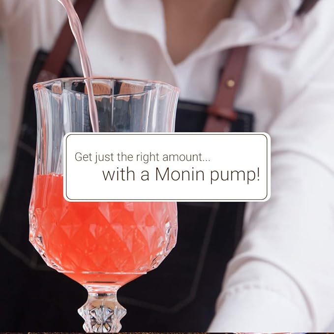Monin - Syrup Pump, Exclusively for 750ml (25.4 fl oz) Glass Bottles | Mess-Free Dispensing + Tip Cover Included (White)