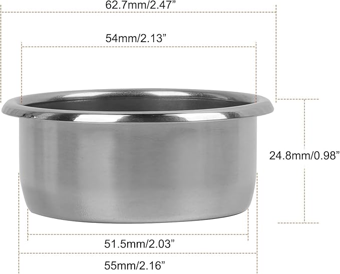 IKAPE 54mm Espresso Filter Basket, 16-18g High Precision Extraction Portafilter Basket, Compatible with 54mm Breville/Sage Espresso Machine(Honeycomb)
