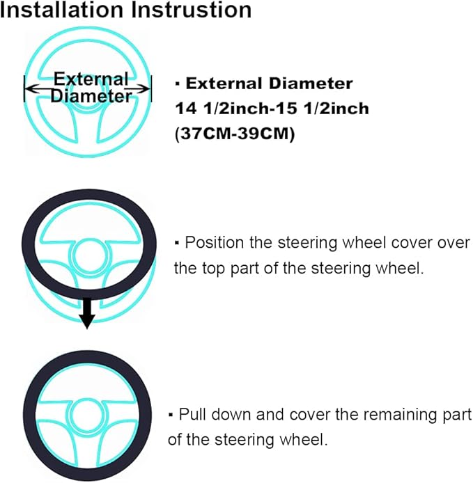 3Pcs/Set Pure Wool Fur Furry Steering Wheel Cover, Soft Fluffy Handbrake Cover Gear Shift Cover for Women Car SUV Truck Australia Sheepskin Accessories