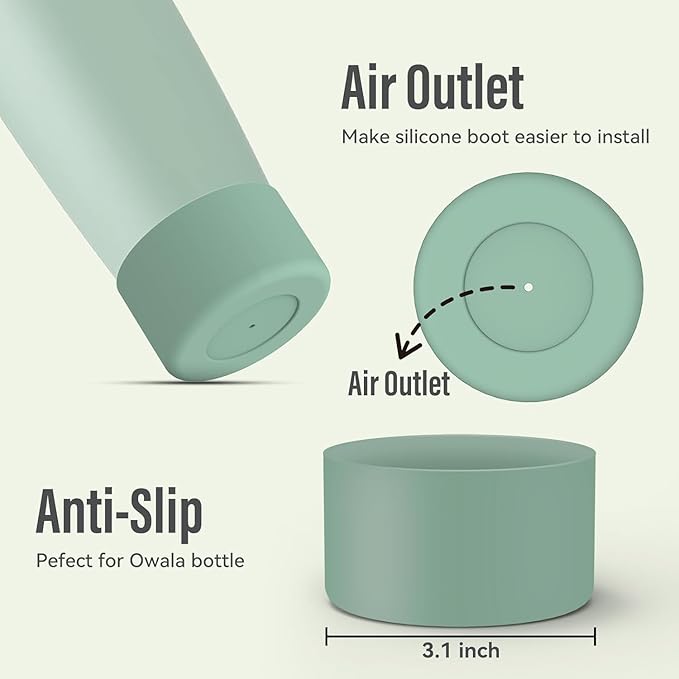 2 Pcs Silicone Boot for Owala 40oz & 30oz FreeSip Sway Tumblers, Protective Bottom Bumper Anti-Slip Sleeve Accessories for FreeSip Sway Water Bottles, Dishwasher Safe and BPA Free