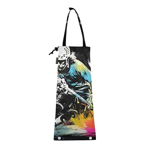 ALAZA Hanging Car Trash Bags Garbage Bag Trash Can for Back Seat Small Ice Hockey 1 Washable Storage Bag Retractable 2 Pack