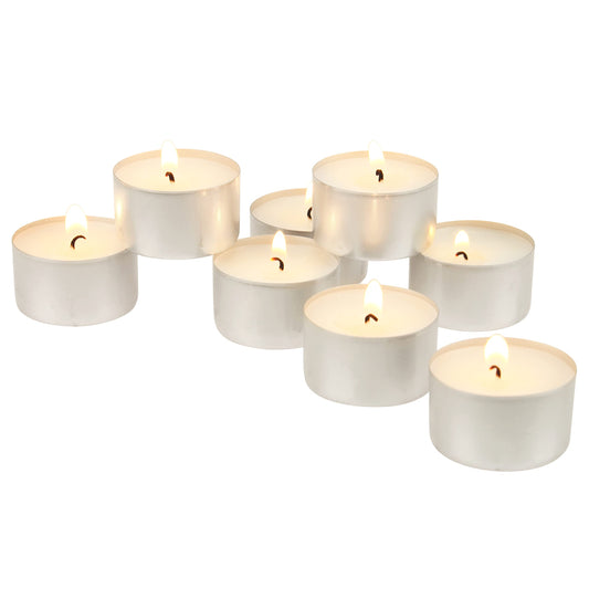 Stonebriar Tea Light Candles - 300 Pack, Unscented, 8 Hour Burn Time, Clear Wax, Model DTL-300-8