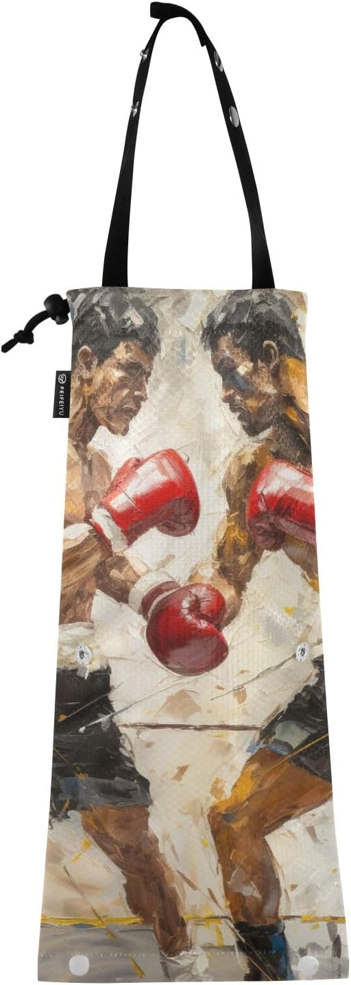ALAZA Hanging Car Trash Bags Garbage Bag Trash Can for Back Seat Small Boxing 1 Washable Storage Bag Retractable 2 Pack
