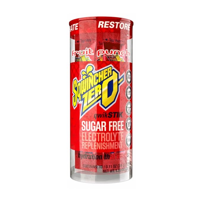 Sqwincher ZERO Qwik Stik - Sugar Free Electrolyte Powdered Beverage Mix, Assorted Flavors (40 Sticks)
