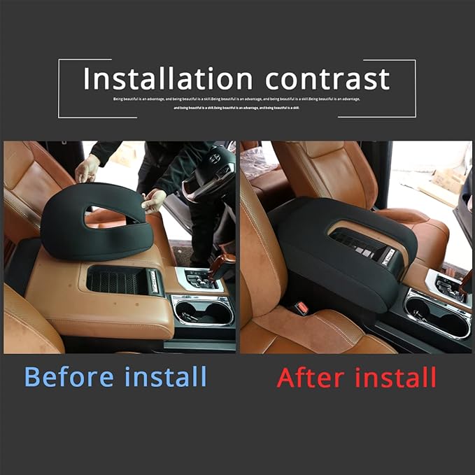 TOYCIDFG Center Console Armrest Cover Compatible with Toyota Tundra Sequoia 2014-2021, Soft Armrest Box Cushion Pad Car Interior Accessories 1 Pcs