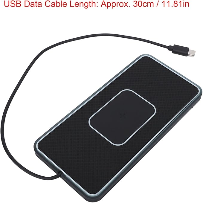 GOWENIC Wireless Car Charging Pad, 20W Magnetic Fast Charging with RGB LED Light, Auto Match Speed, for iOS 11 12 13 14 15 16 17