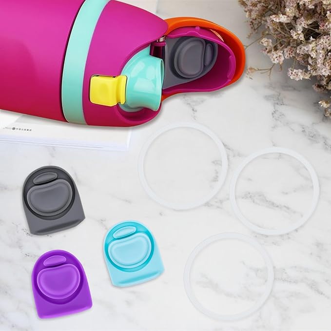 3 Sets Replacement Seal Stopper and O Ring Gasket Compatible with Owala FreeSip 24oz 32oz,Water Bottle Lid Insert Cap Rubber Seal Parts for Owala 16/19/24/32/40oz Mouth Piece Accessories Z3K11