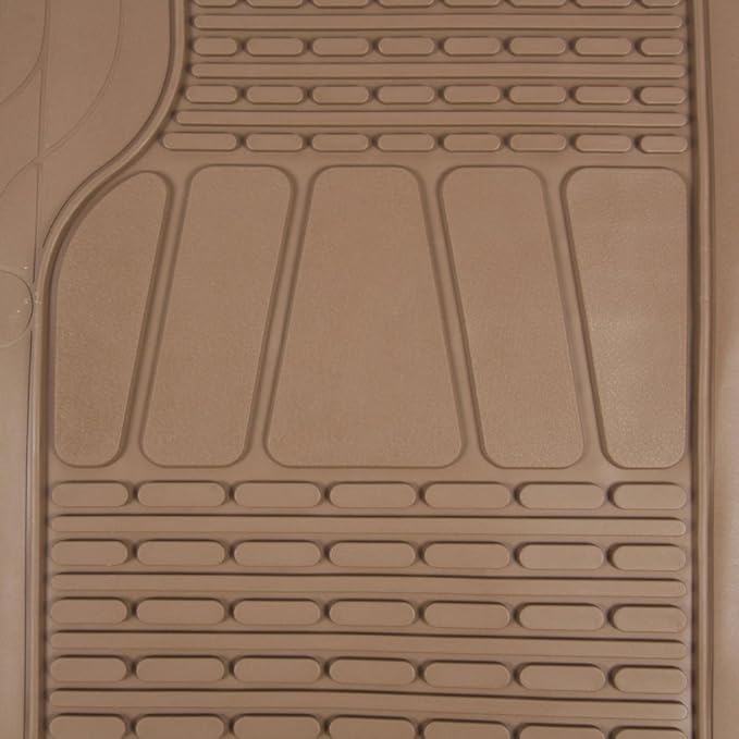 BDK Heavy Duty Diamond Complementary Rubber Rear Floor Mats Liners, All Weather Protection, Designed for Trucks Cars Sedan SUV