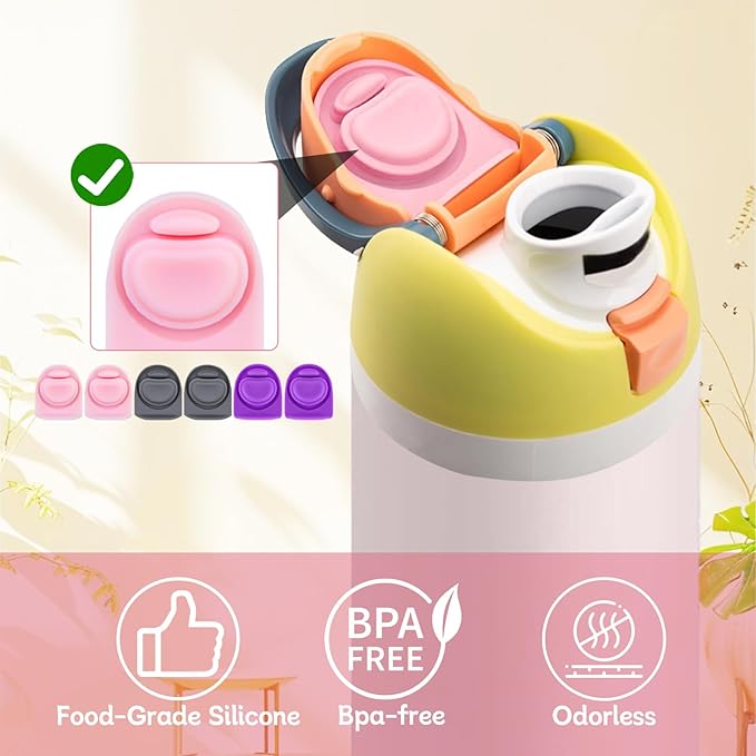 6 Pcs Replacement Seal Stopper Compatible with Owala FreeSip 16oz 32oz,Bottle Top Gasket Lid for Owala 16/19/24/32/40oz Seal Mouth Cap Silicone Stopper Parts Insert Accessories（3 colors 2）