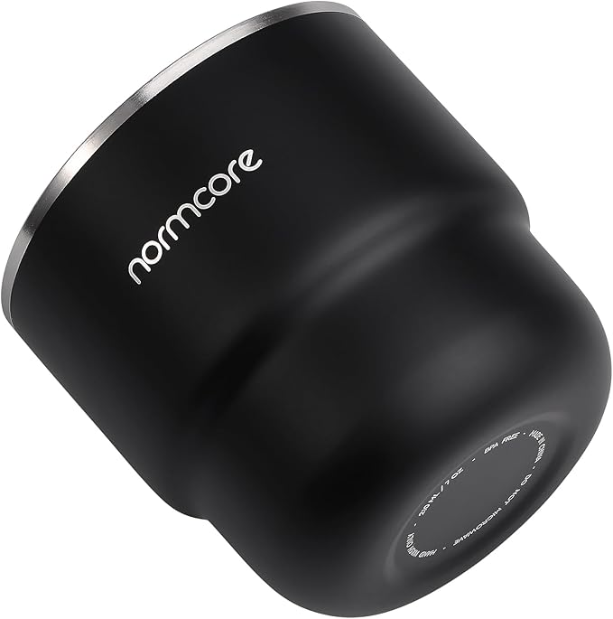 Normcore Espresso Coffee Cups, 7 oz Espresso Coffee Cup with Ceramic Coating, Double Wall Stainless Steel Coffee Mugs, 2 Pack, 210 ml, Black