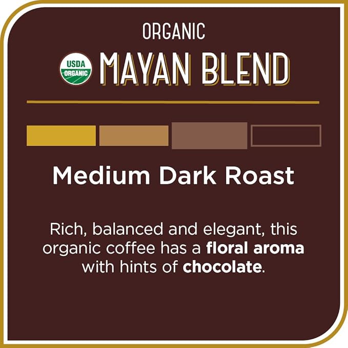 Don Francisco's Organic Mayan Coffee Pods, 100 Count, Medium-Dark Roast, Compatible with Keurig Brewers