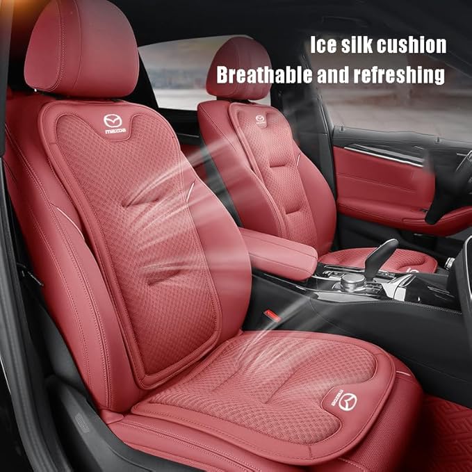 Car Seat Cushions for Mazda 2 3 5 6 MX-5 MX-30 CX3 CX-30 CX-5 CX-50 CX-7 CX-8 CX-9, Anti-Scratch Seat Cushions Breathable and Soft Car Seat Cushions Car Interior Accessories