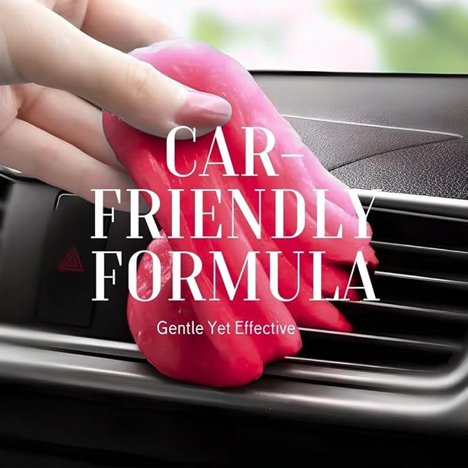 Ultimate Pink Car Cleaning Gel: Automotive Detailing Putty for Interior Care, Vent Cleaning, and Dust Removal Reusable Cleaning Slime for Car, Keyboard, and Camera, Car Travel Essentials