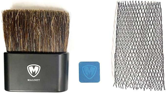 Magnet Professional Coffee Grinder Cleaning Brush Coffee Brush Handling Accessory Tool Walnut Brush Handle Synthetic Bristle with Magnetic snap for Camping Home Kitchen Barista
