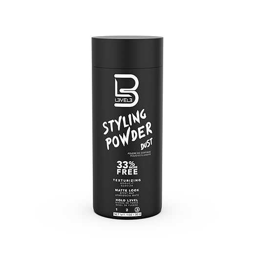 L3 Level 3 Styling Powder - Natural Look Mens Powder - Easy to Apply with No Oil or Greasy Residue